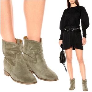 Isabel Marant Etoile Susee Calf Hidden
Wedge Olive Suede Ankle Boots Size 39